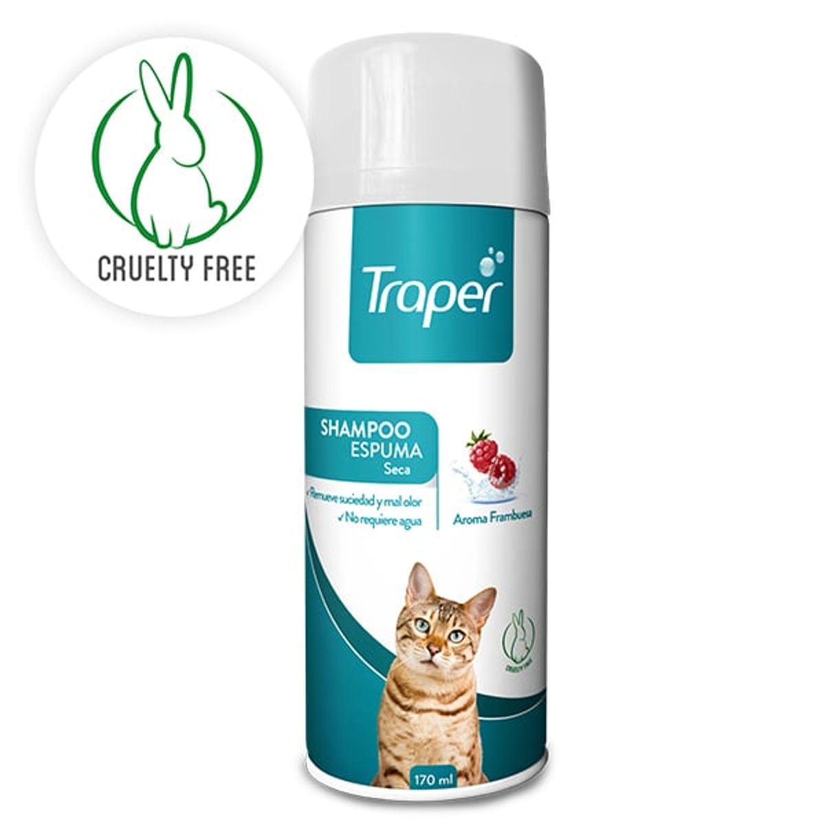 TRAPER - Shampoo Traper Espuma Gato Frambuesa 170 mL