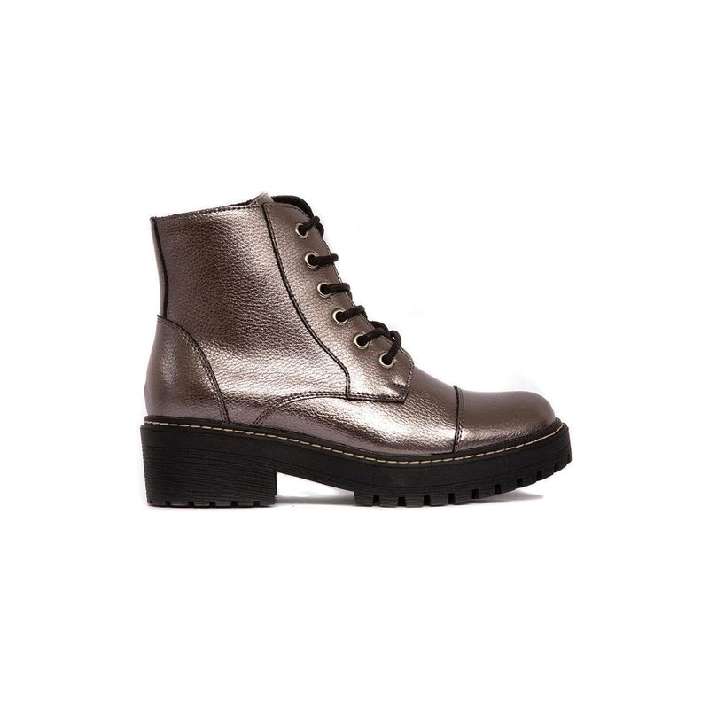 GIANI DAFIRENZE - Botines Mujer De Cuero Tiuque Metálico C20