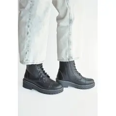 GIANI DAFIRENZE - Botines Mujer De Cuero Tiuque Negro C21