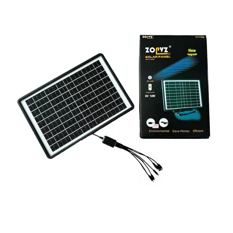 GENERICO - Cargador Panel Solar Multipropósito 16a 5v-8w Negro 5v
