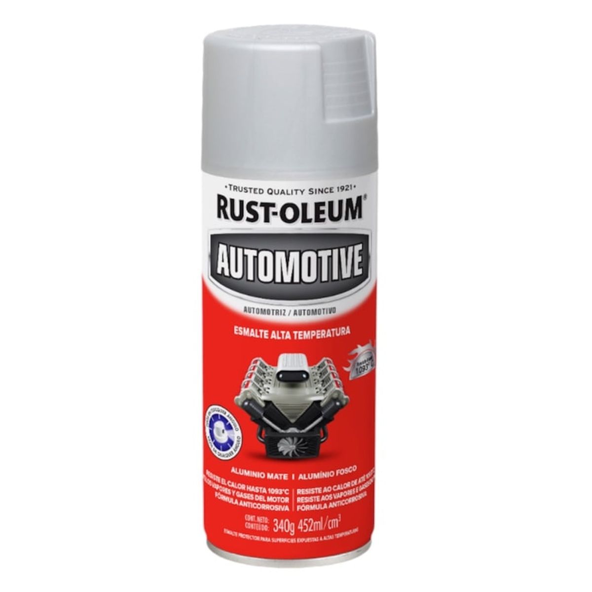 RUST OLEUM - Pintura Alta Temperatura Motor Aluminio Mate 452ml