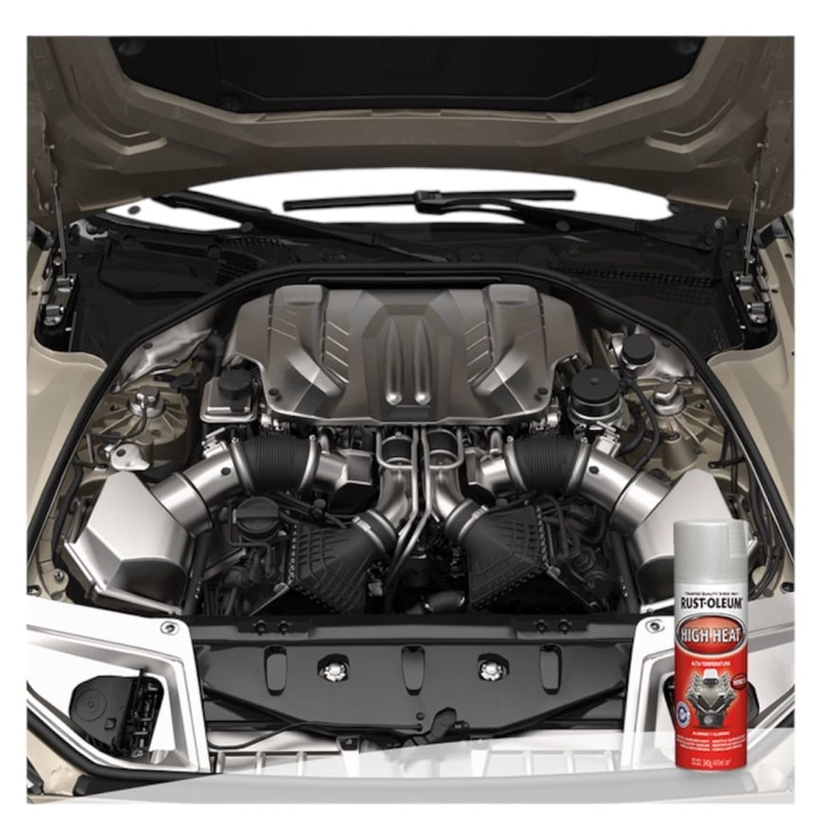 RUST OLEUM - Pintura Alta Temperatura Motor Aluminio Mate 452ml