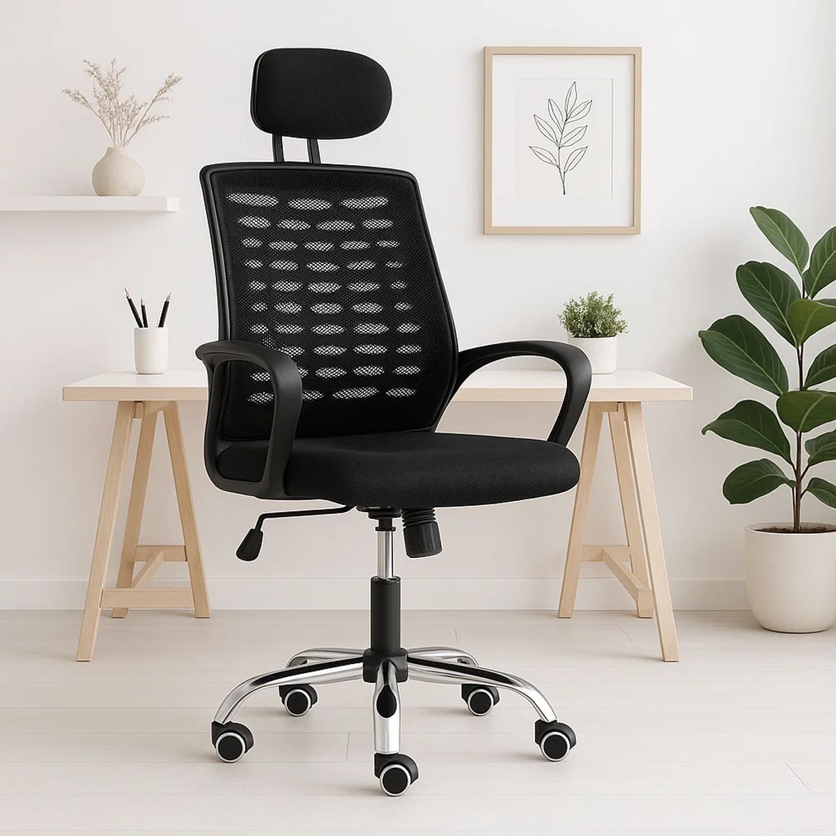 KLIK - Silla Oficina Ejecutiva Soporte Lumbar Ergonómica Negra