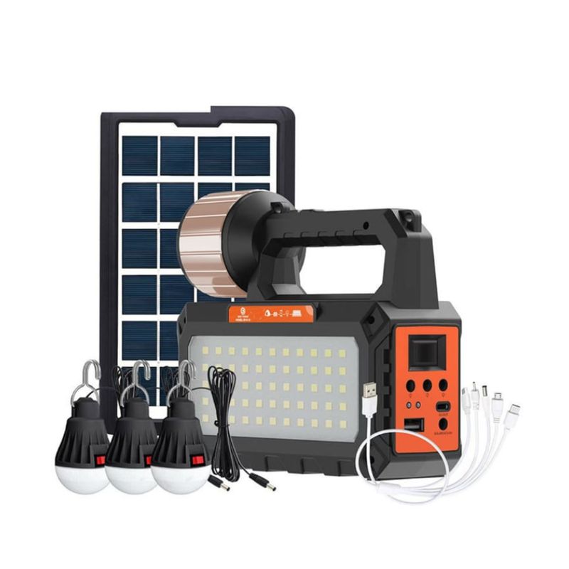 GENERICO - Kit Solar Emergencia Camping Ampolletas+linterna+usb+radio