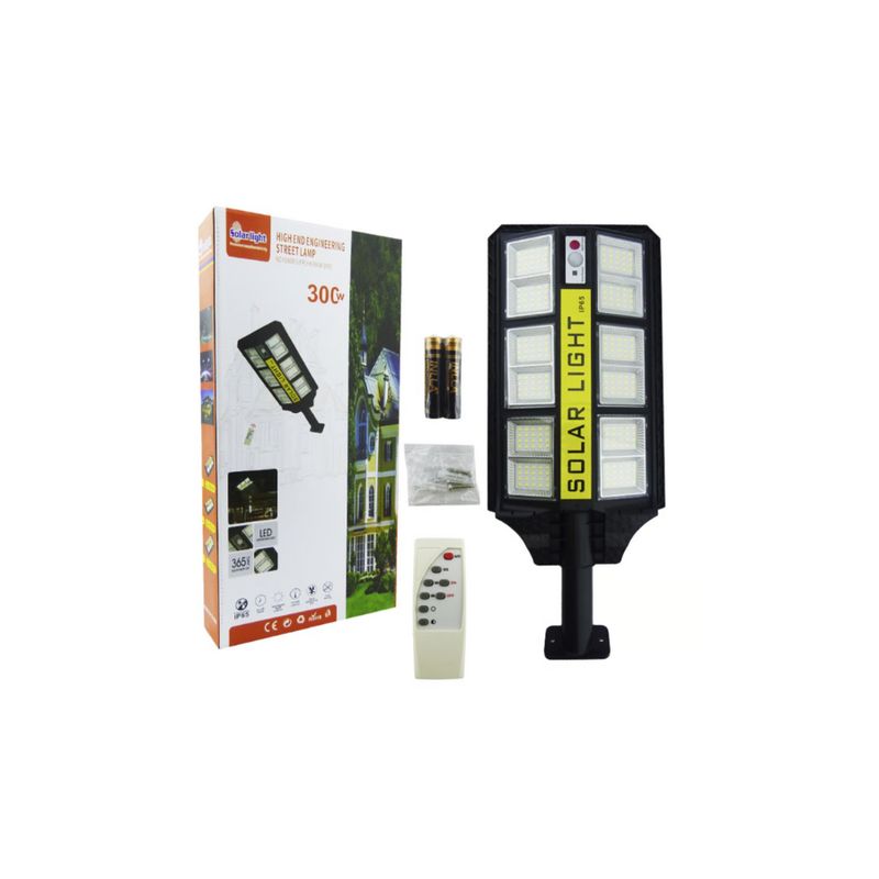 GENERICO - Foco Con Brazo Solar De 300 Watt Con 240 LED En 12 Placas