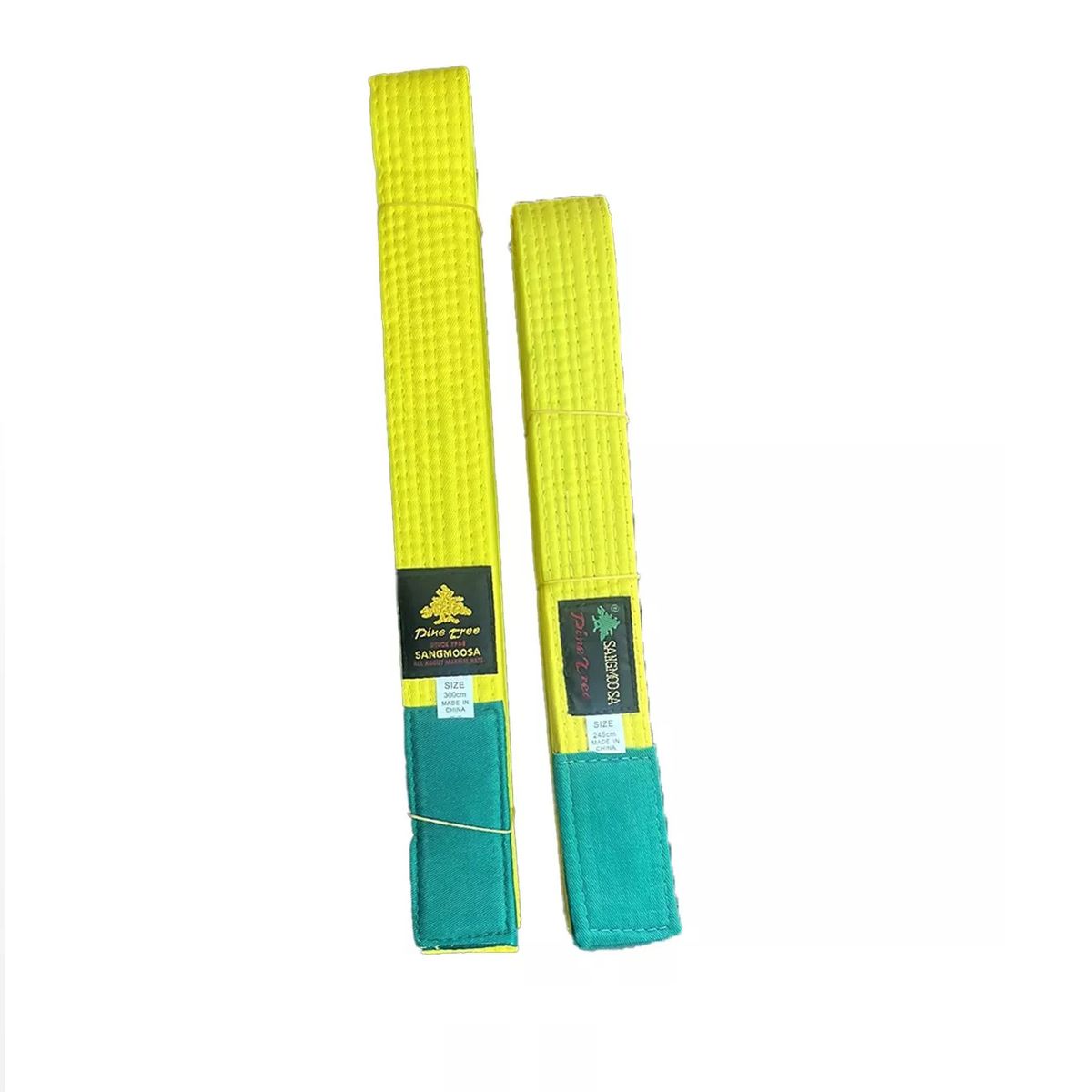 PINE TREE - CINTURON AMARILLO PUNTA VERDE PINE TREE 300 CMS.