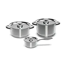 WENS - Batería de Cocina 6 Piezas Acero Inoxidable 430-6SS