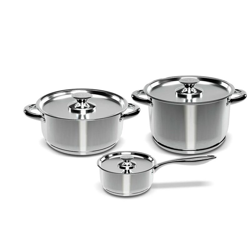 WENS - Batería de Cocina 6 Piezas Acero Inoxidable 430-6SS