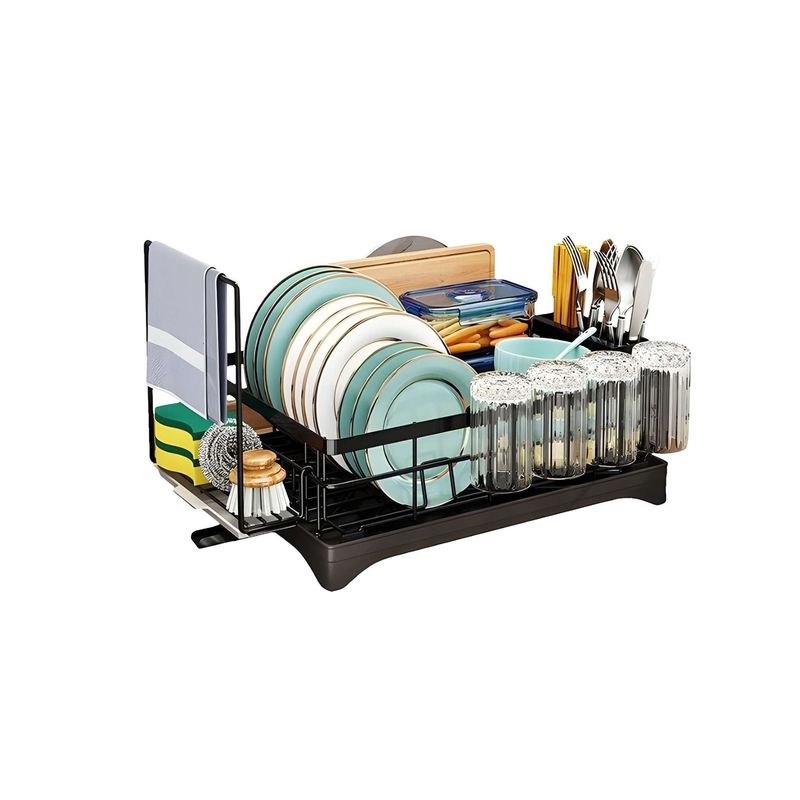 GENERICO - Escurridor de Platos y Utensilios Drenaje Automatico  Inoxidable