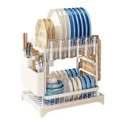 GENERICO - Secaplatos 2 Niveles Secaplatos Multifuncional