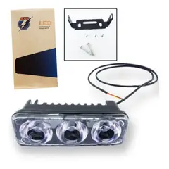 GENERICO - Luz Blanca 3 Led Fija Estroboscópica Moto Marca Rtd