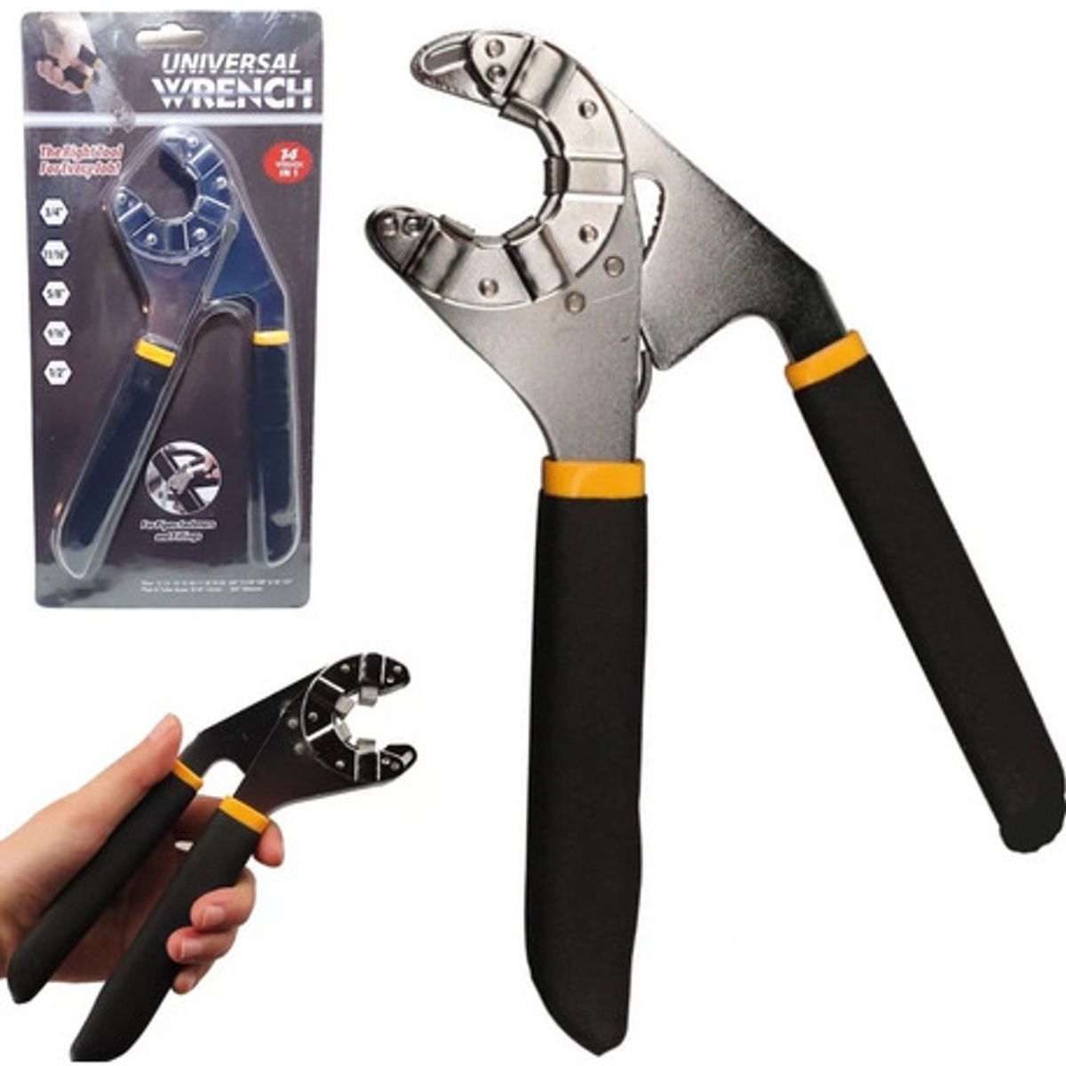 GENERICO - Llave Ajustable Universal Tuerca Tubo Multiuso 12-20mm