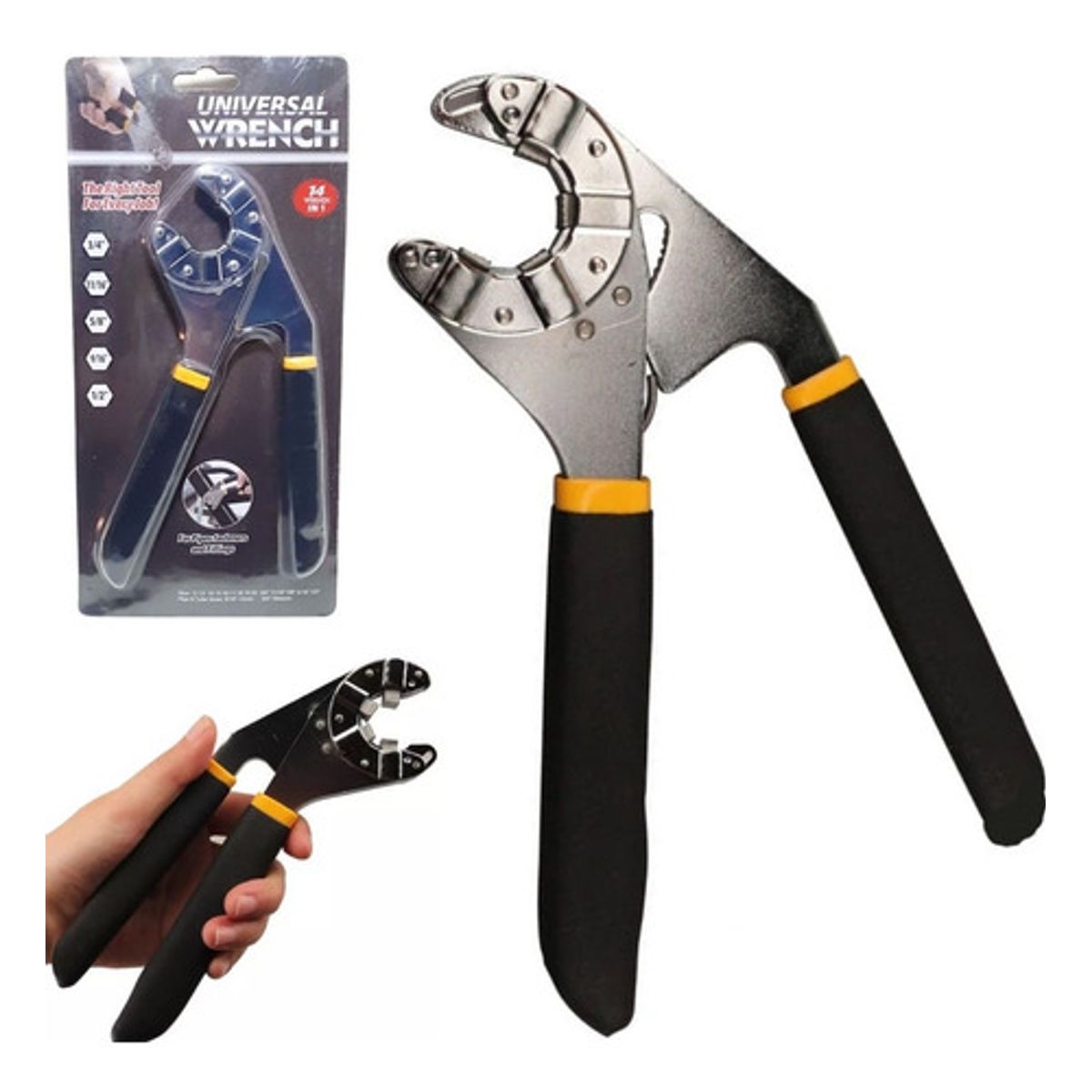 GENERICO - Llave Ajustable Universal Tuerca Tubo Multiuso 12-20mm