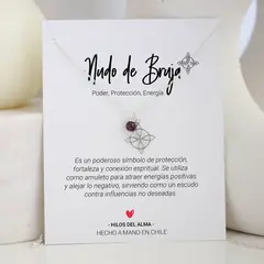 GENERICO - Collar Plata 92.5 Nudo de Bruja con Morado