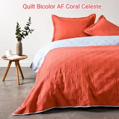 CANNON - Quilt de Verano American Family 1.5 Plaza. Bicolor Coral