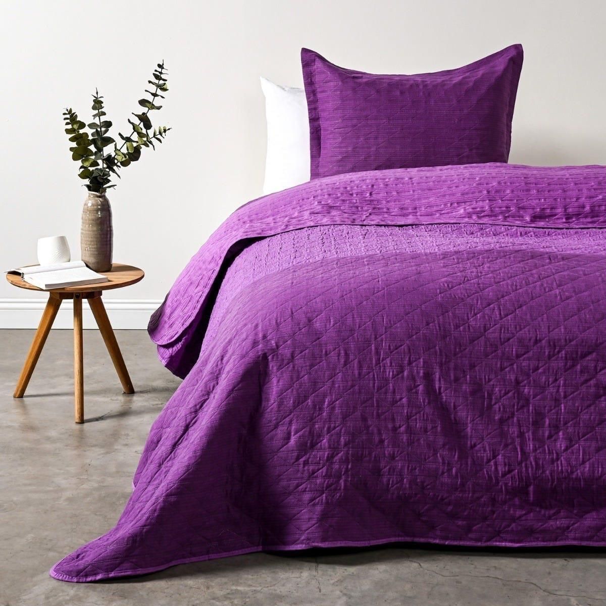 CANNON - Quilt de Verano AF Cannon 2 Plazas. Degrade Uva