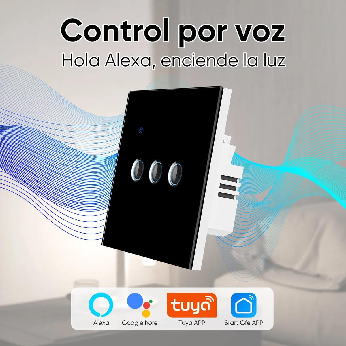 HALMAN - Interruptor Inteligente Wifi Que Funciona Con Alexa Google