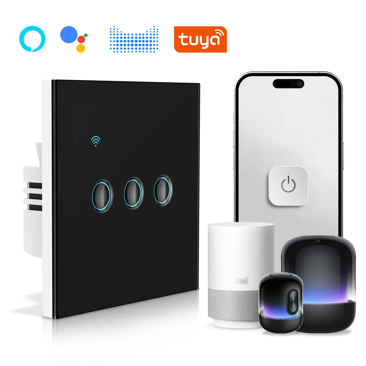 HALMAN - Interruptor Inteligente Wifi Que Funciona Con Alexa Google