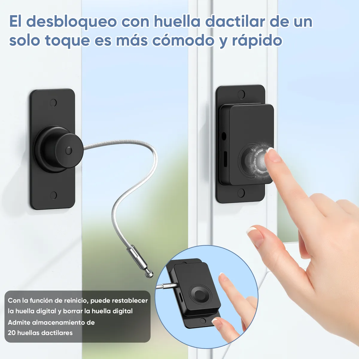 HALMAN - Cerradura Inteligente de Huella Digital para Cajones y Muebles