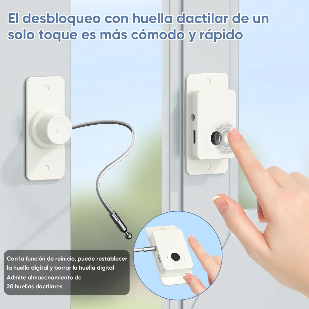 HALMAN - Cerradura Inteligente de Huella Digital para Cajones y Muebles