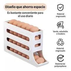 GENERICO - Dispensador Organizador de Huevos 3 Niveles 27 Huevos
