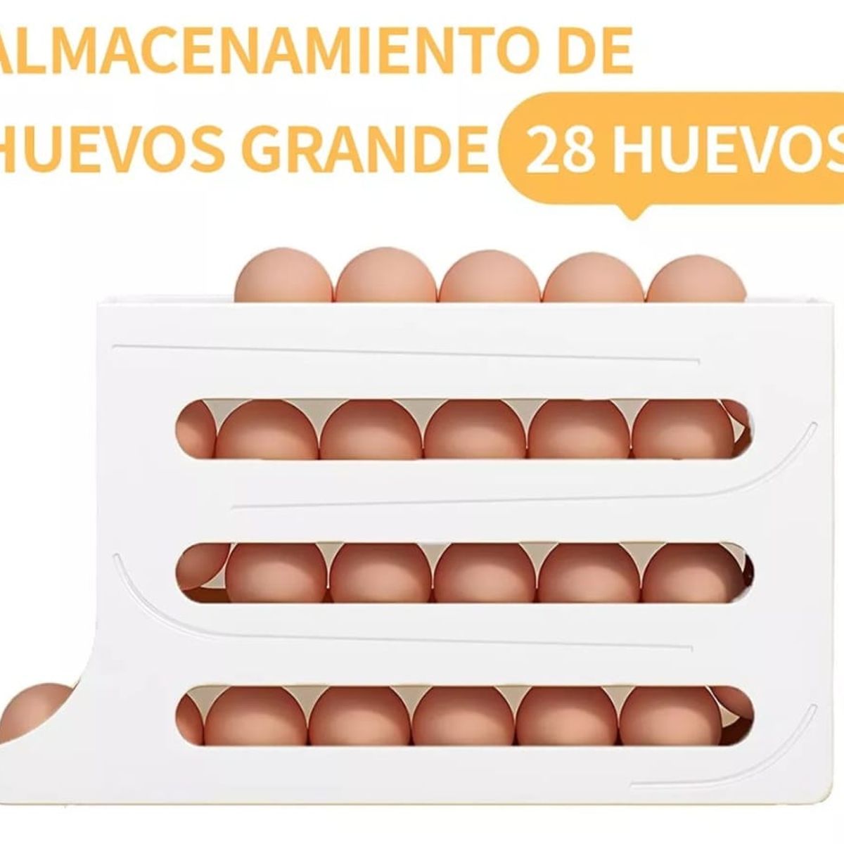 GENERICO - Dispensador Organizador de Huevos 3 Niveles 27 Huevos