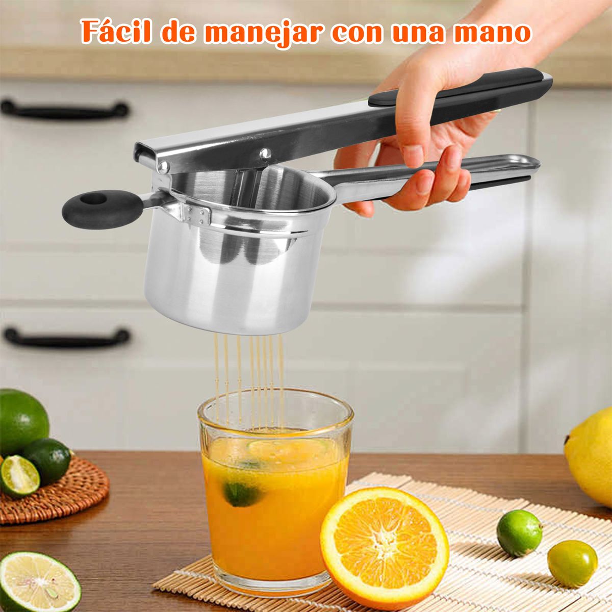 HALMAN - Prensa para Puré de Papas y Verduras con 3 Discos