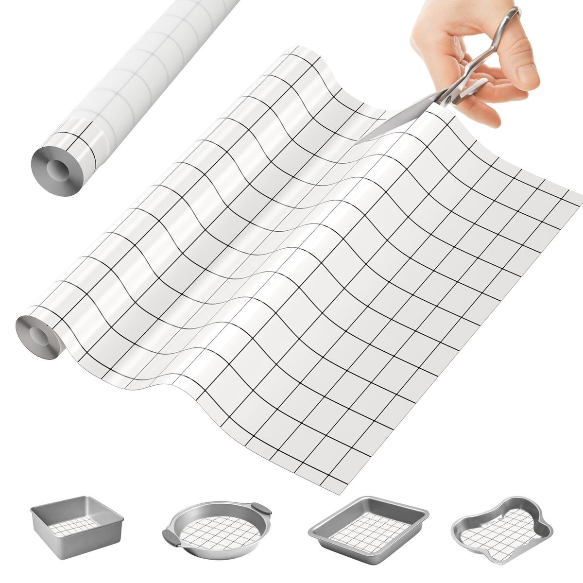 HALMAN - Rollo Tapete Silicona Hornear Se Puede Cortar 30 x 160 cm