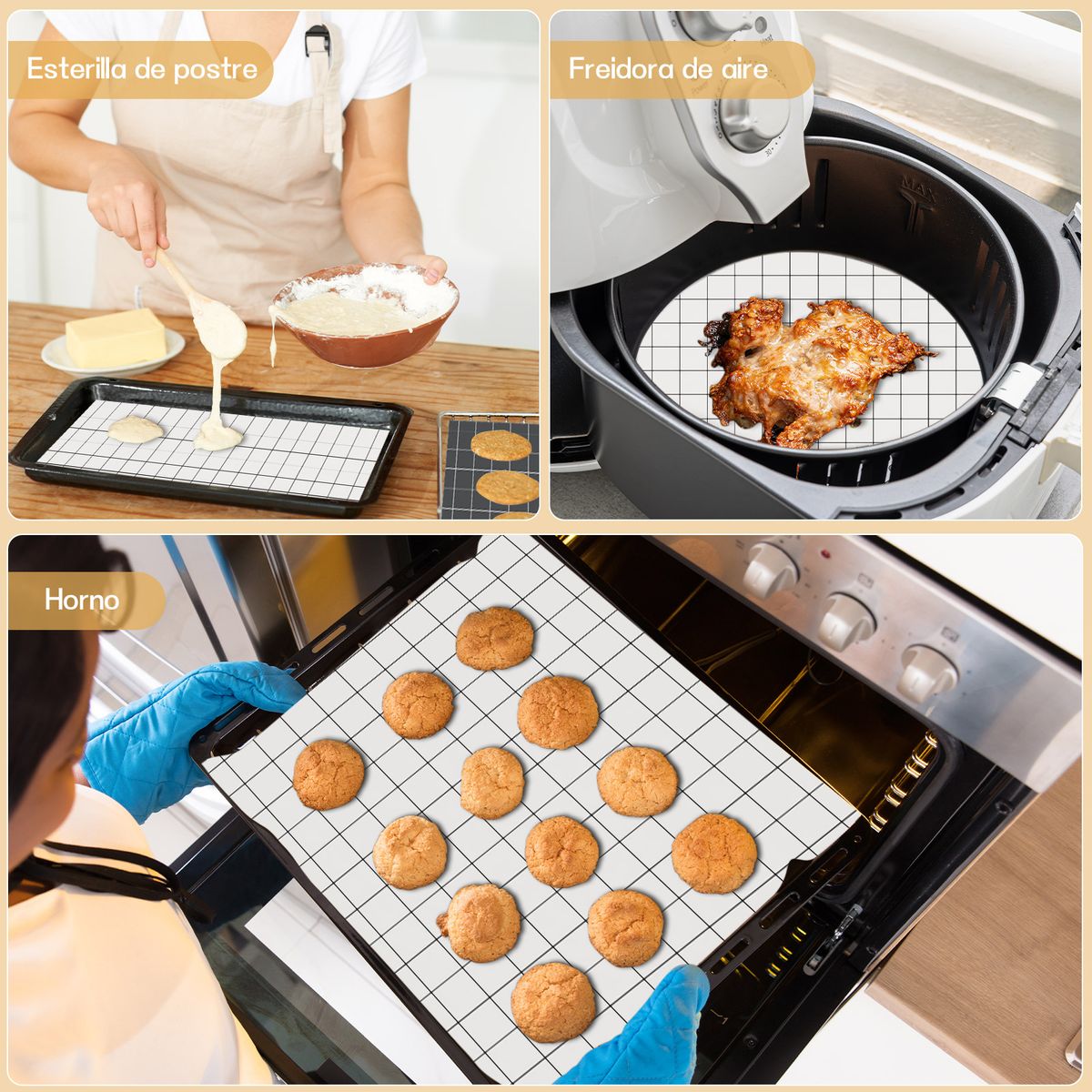 HALMAN - Rollo Tapete Silicona Hornear Se Puede Cortar 30 x 160 cm