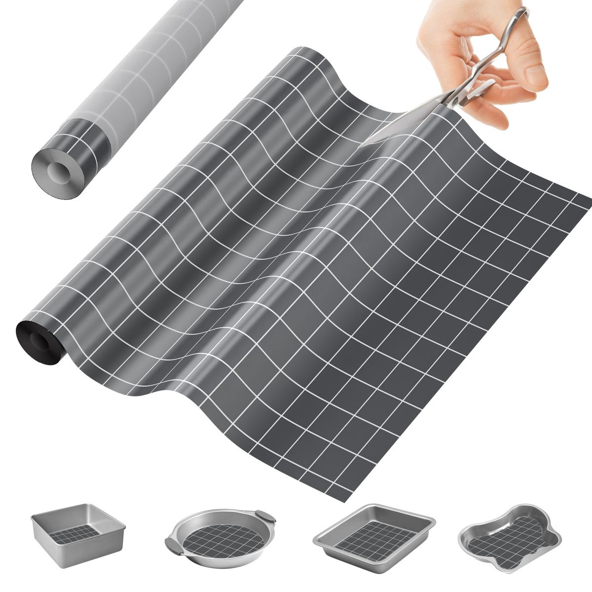 HALMAN - Rollo Tapete Silicona Hornear Se Puede Cortar 30 x 160 cm