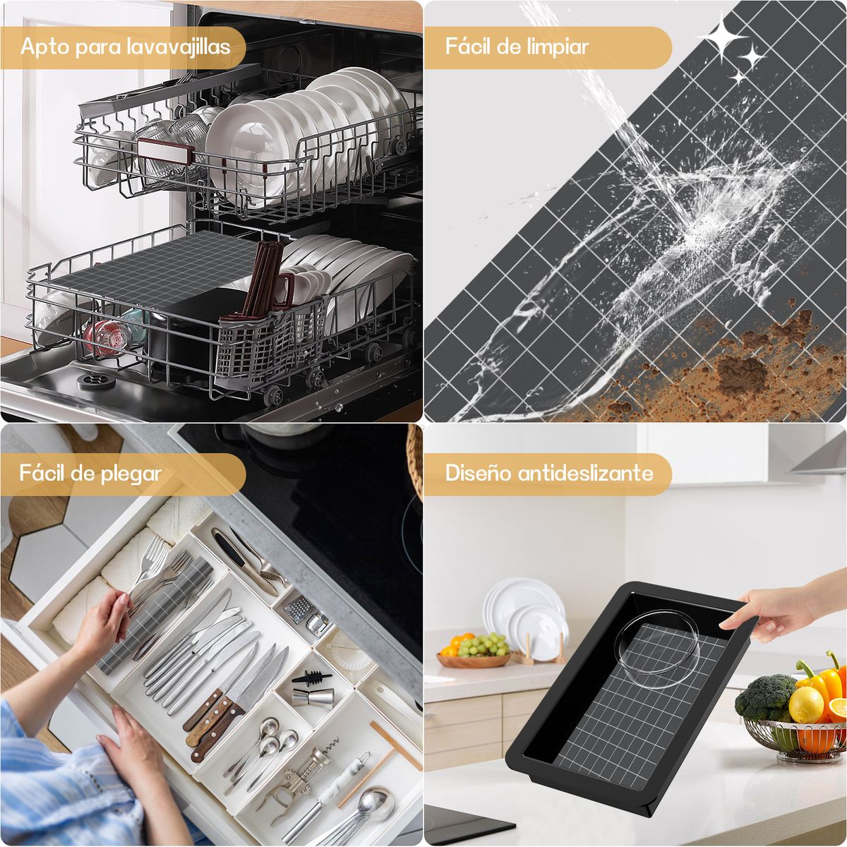 HALMAN - Rollo Tapete Silicona Hornear Se Puede Cortar 30 x 160 cm