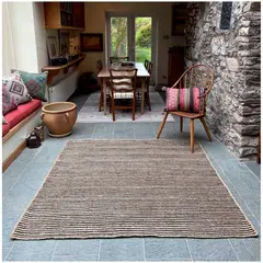 GENERICO - Alfombra de Yute - algodón natural Trenzado 200x300