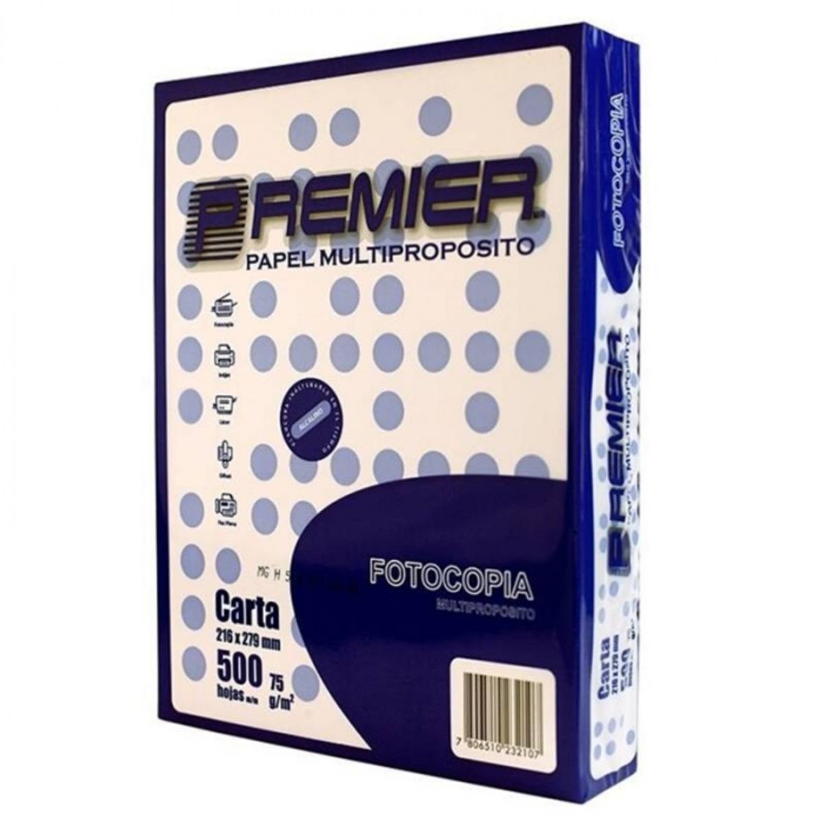 PREMIER - PAPEL FOTOCOPIA RESMA CARTA PREMIER BLANCO 75 GRS 500 HOJAS