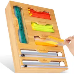 KUANGYE - Organizador De Papel De Aluminio Y Plástico 6 en 1