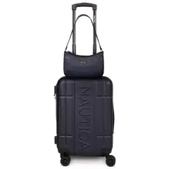 NAUTICA - Pack Maleta cabina Amsterdam 10kg + Cartera Delray azul