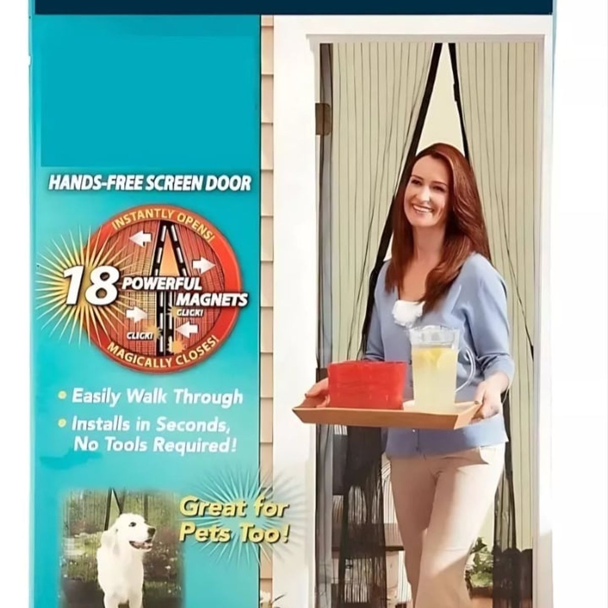 GENERICO - Malla Cortina Puerta Mosquitero Magnetico Mosquito Insectos