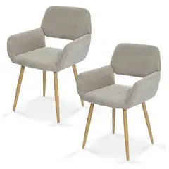 NOVAHUS - Pack 2 Sillas Comedor Sitial Cromwell Beige