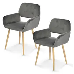 NOVAHUS - Pack 2 Sillas Comedor Sitial Cromwell Gris.