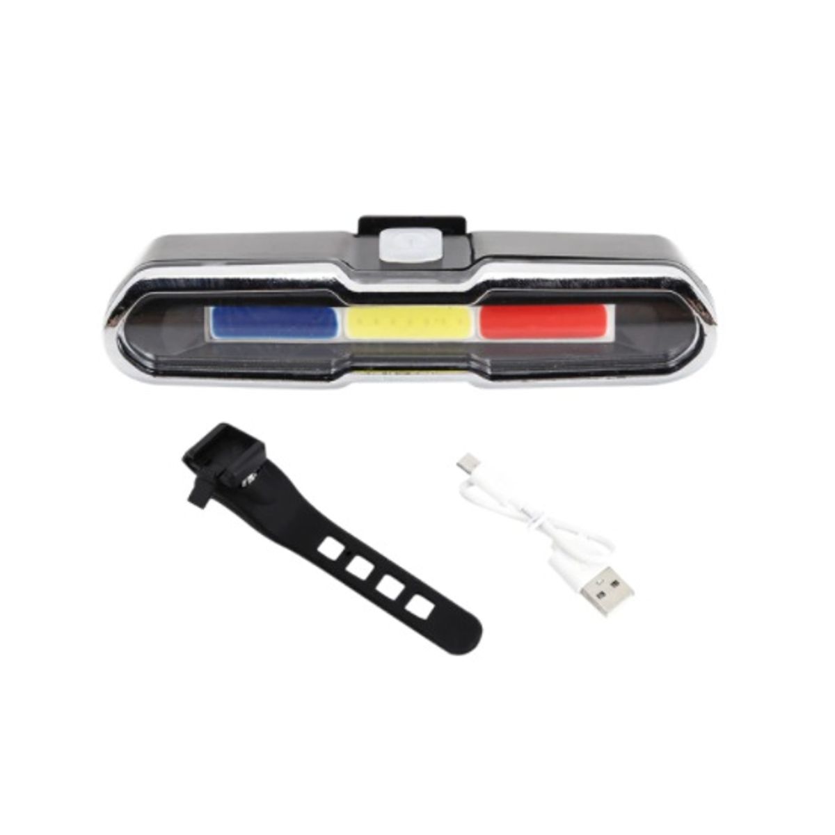 GENERICO - Luz Linterna Led Bicicleta Baliza Muy Potente Recargable USB 3 Colores y funciones TIpo Baliza