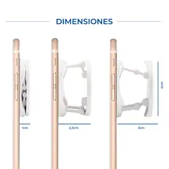 GENERICO - Popsockets Soporte Celular Base Plástico Sujetador X25 Negro