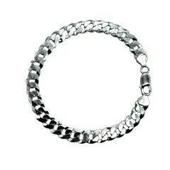 GENERICO - Pulsera Grumet Hombre Gruesa Plata Fina Italiana 925