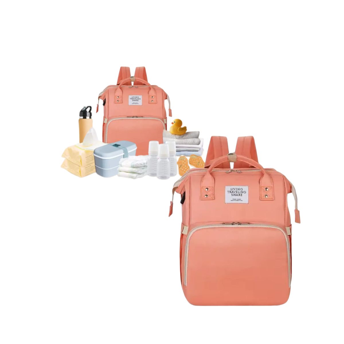 GENERICO - Bolsa Mochila Plegable Para Pañales Cama De Bebé