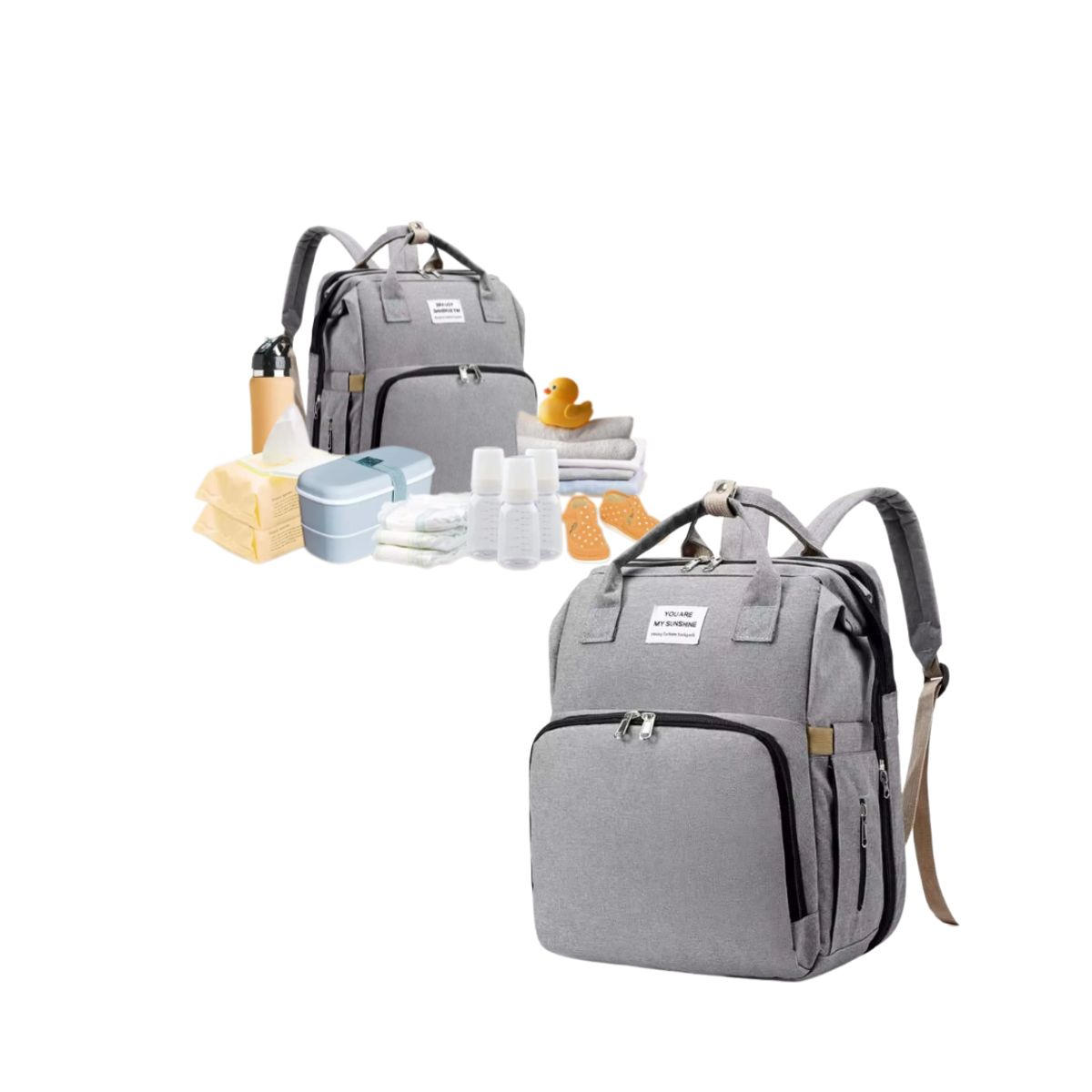 GENERICO - Bolsa Mochila Plegable Para Pañales Cama De Bebé