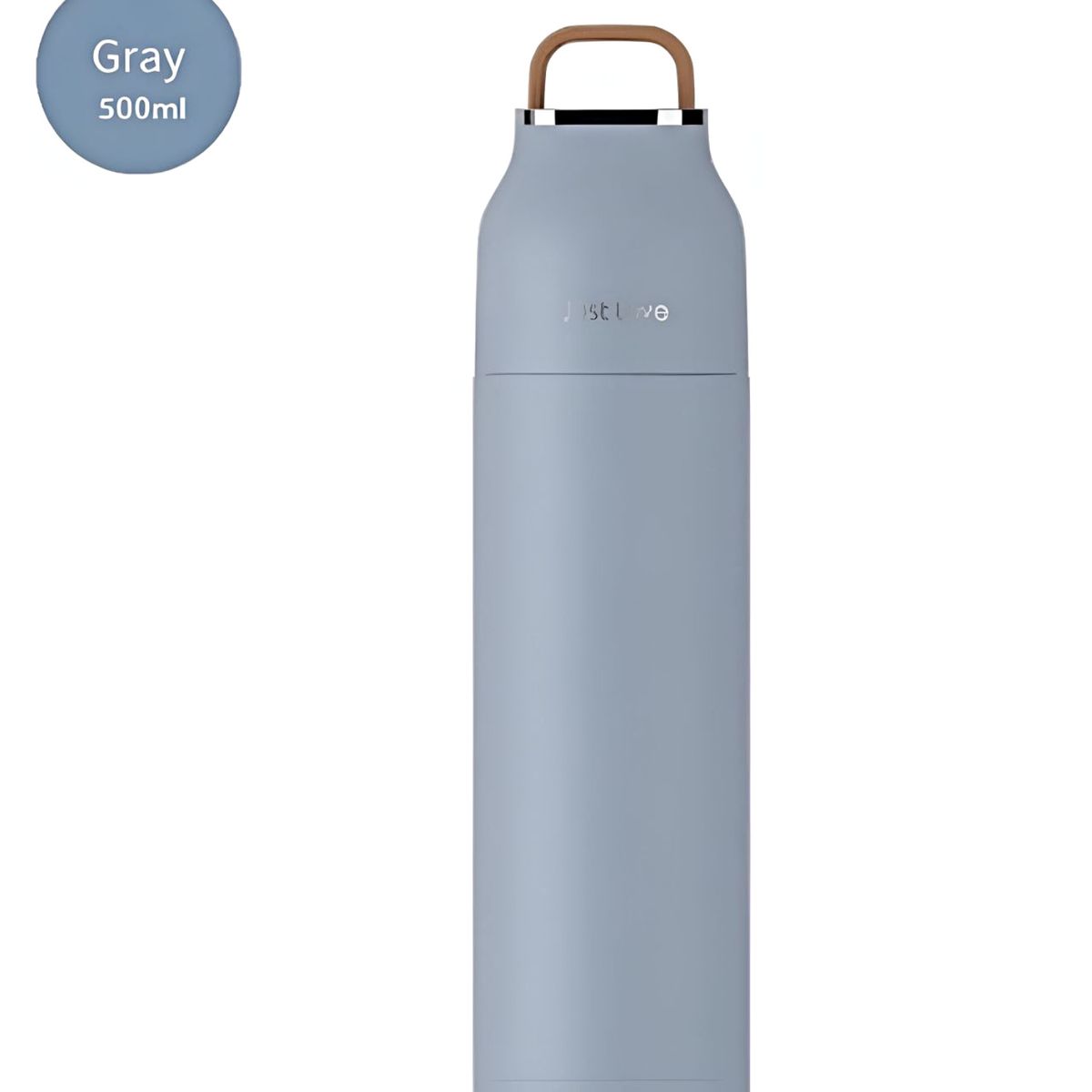 GENERICO - Botella de agua 500ml Termo Portátil Acero Inoxidable Cooler Gris