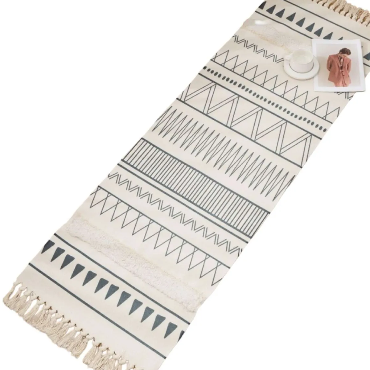 GENERICO - Alfombra decorativa de Lino 60 x 180 cm