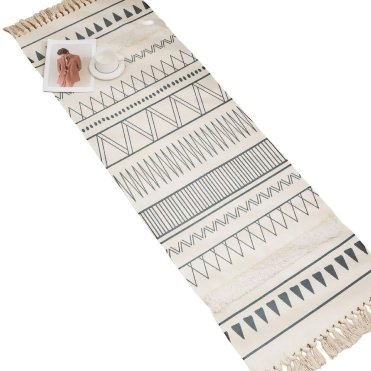 GENERICO - Alfombra decorativa de Lino 60 x 180 cm