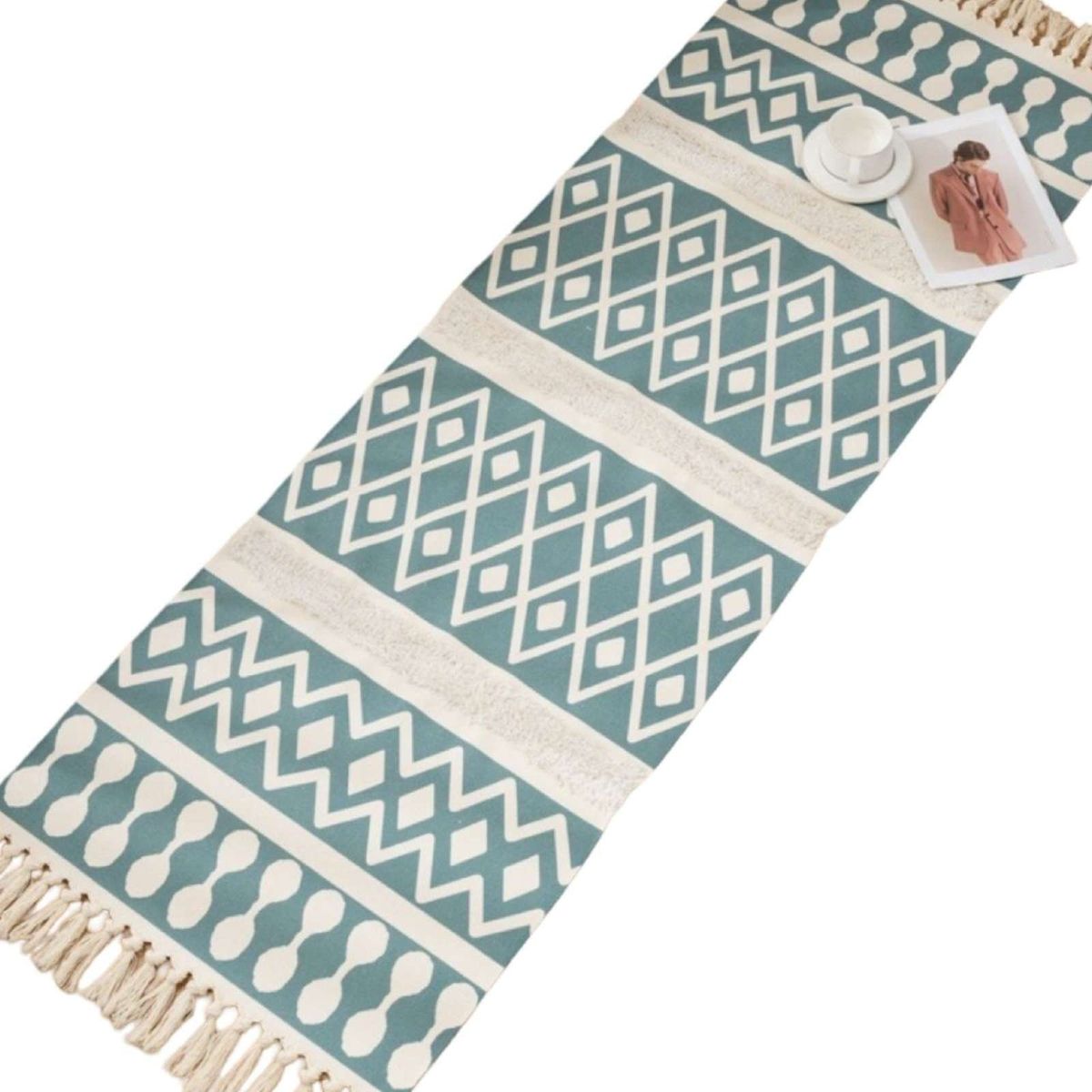 GENERICO - Alfombra decorativa de Lino 60 x 180 cm