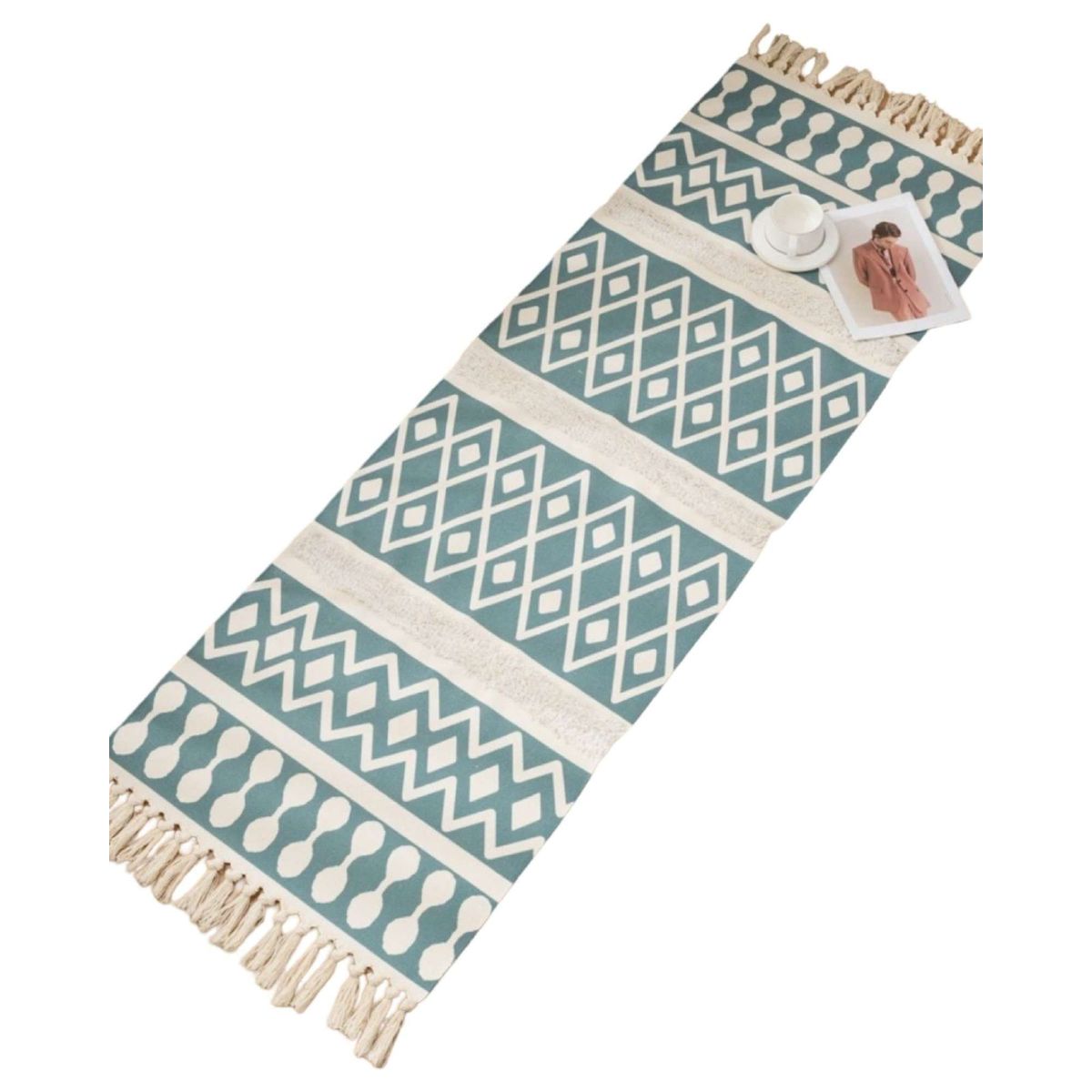 GENERICO - Alfombra decorativa de Lino 60 x 180 cm