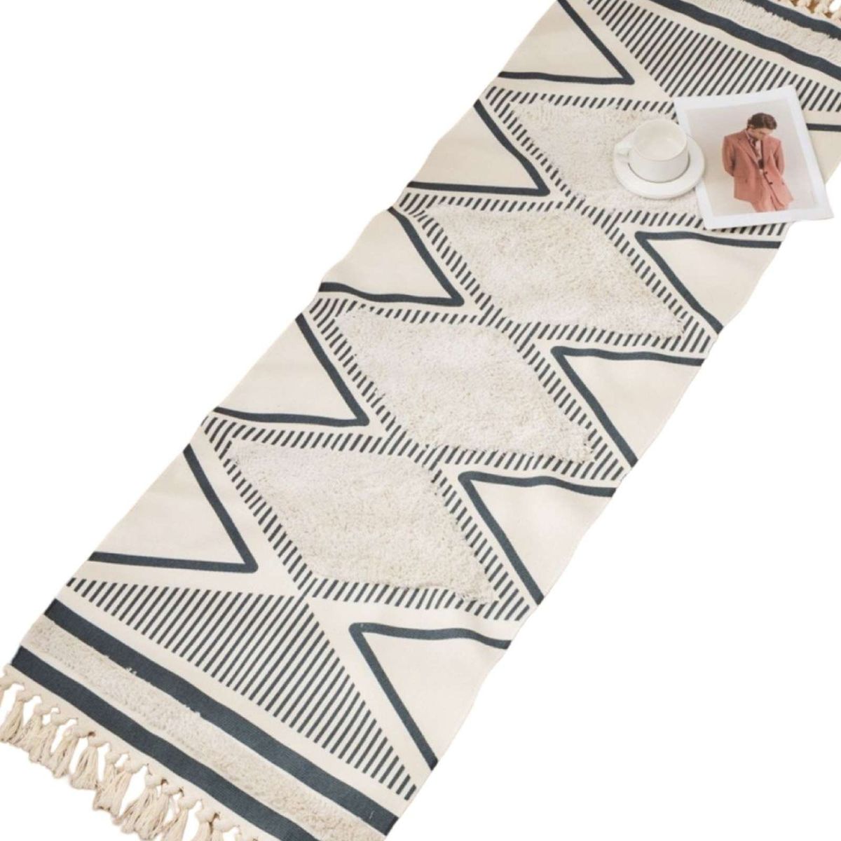 GENERICO - Alfombra decorativa de Lino 60 x 180 cm