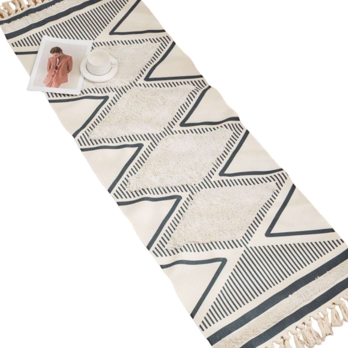 GENERICO - Alfombra decorativa de Lino 60 x 180 cm